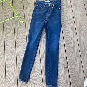 Madewell dark denim jeans 9” high-rise skinny size 23